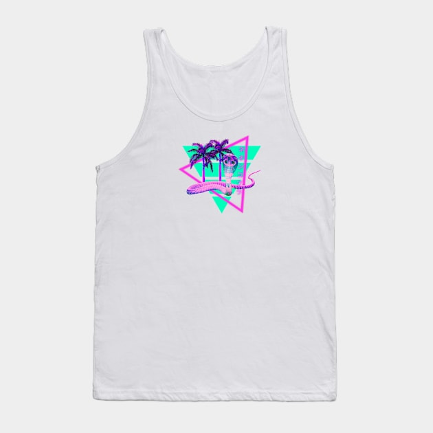 Neon Cobra Vaporwave Synthwave Aesthetic Tank Top by Shirt Vibin